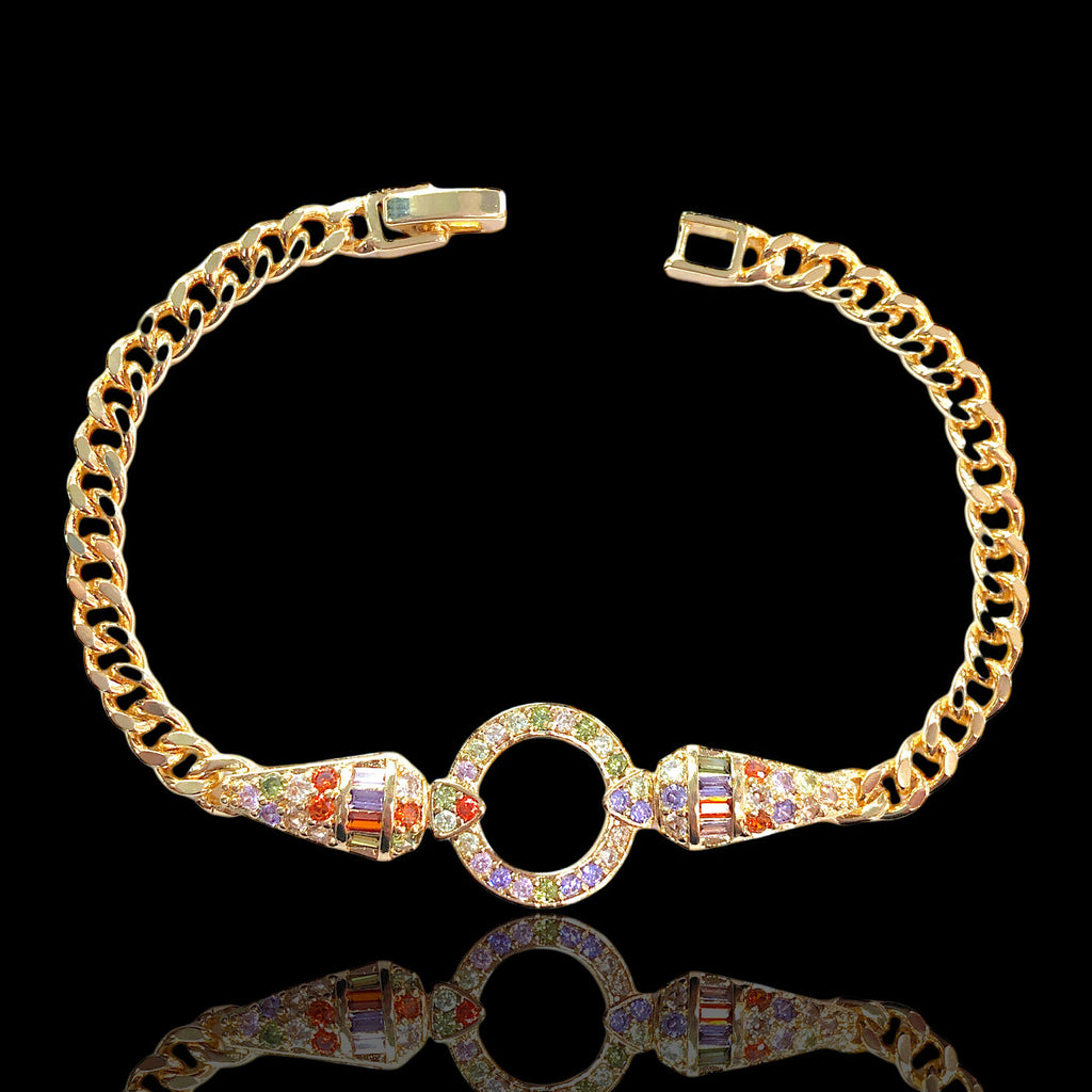 🌈GOLD FILLED ZURICH TIMELESS CIRCLE CZ 🌈