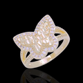 DIAMOND CUT BUTTERFLY NUGGET RING 🦋 ✨