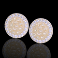 ✨ROUND NUGGET ZIRCONIA STUD EARRINGS✨