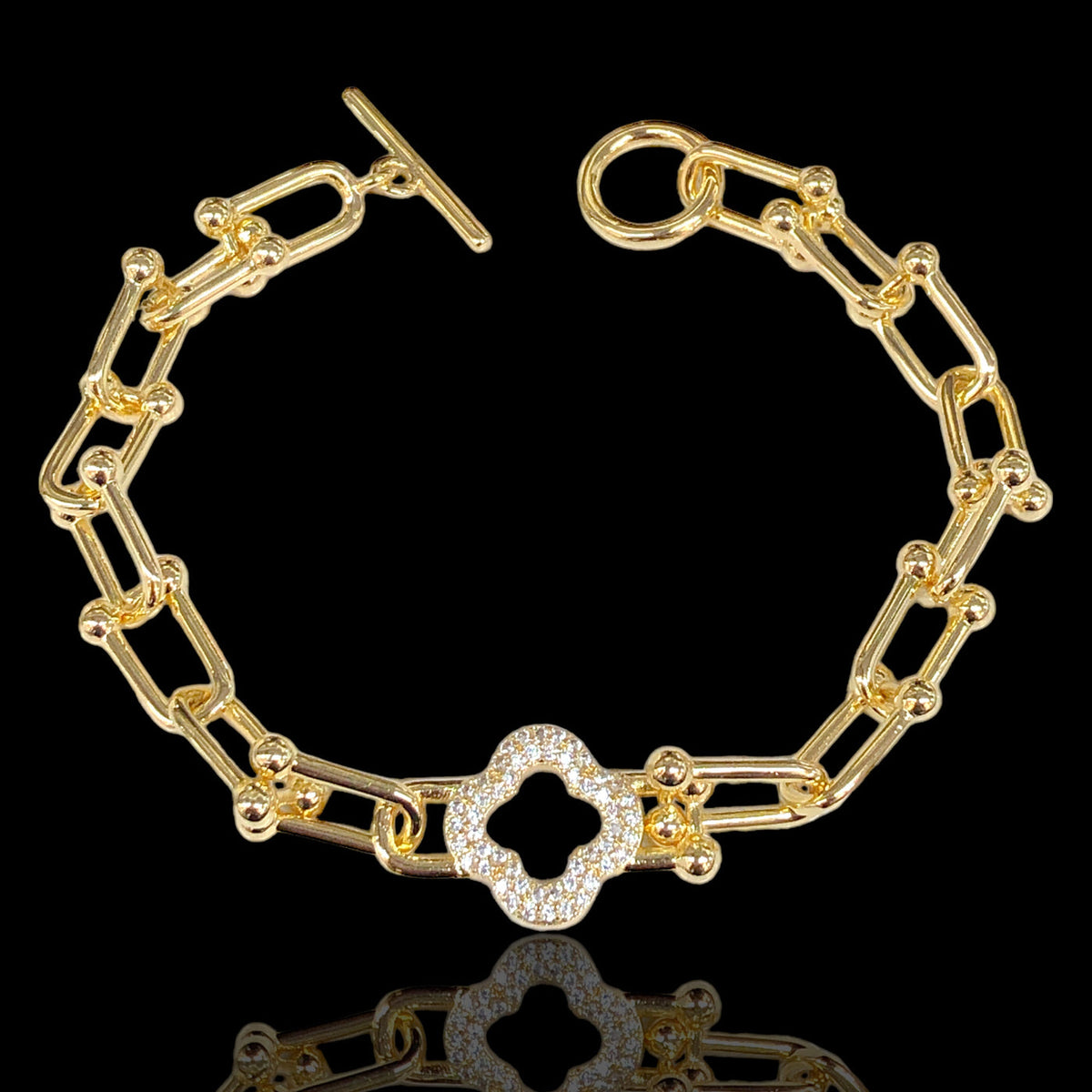 🍀✨PULSERA MILANO CLOVER U-LINK ✨🍀
