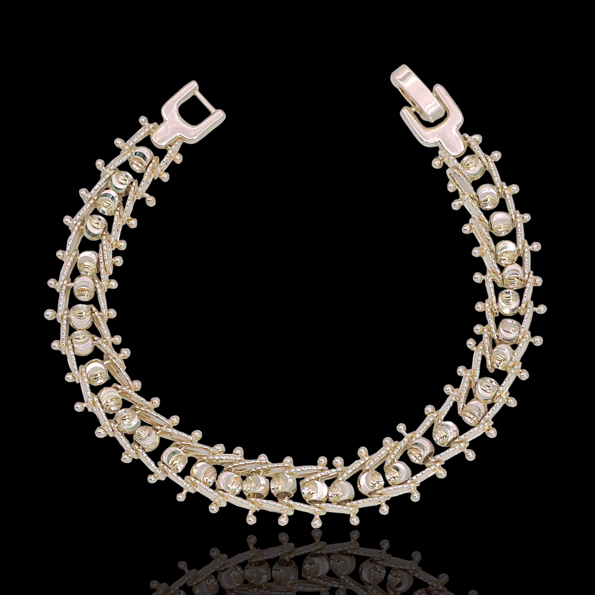 💎✨DAIMOND CUT BEAD INTERLINK BRACELET ✨💎