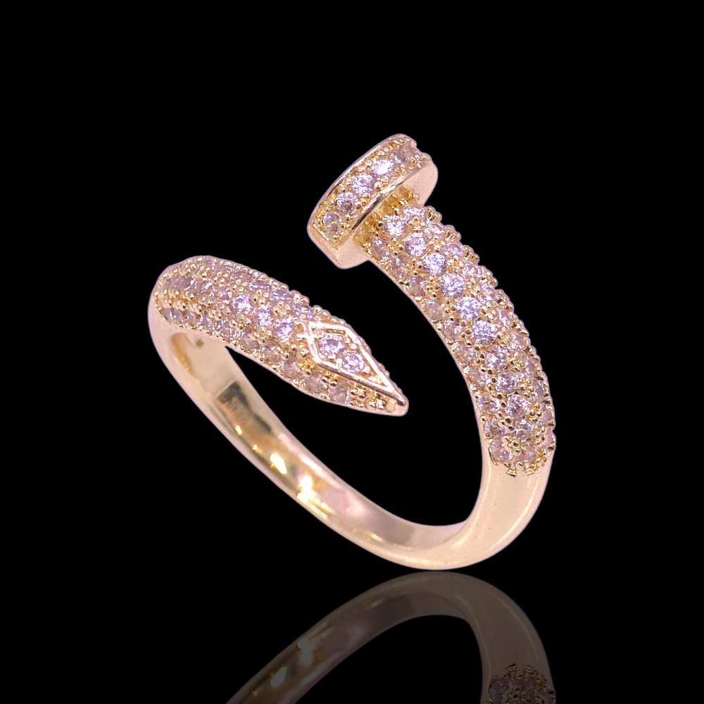 GENEVA RIVET ADJUSTABLE CZ RING 💍 ✨