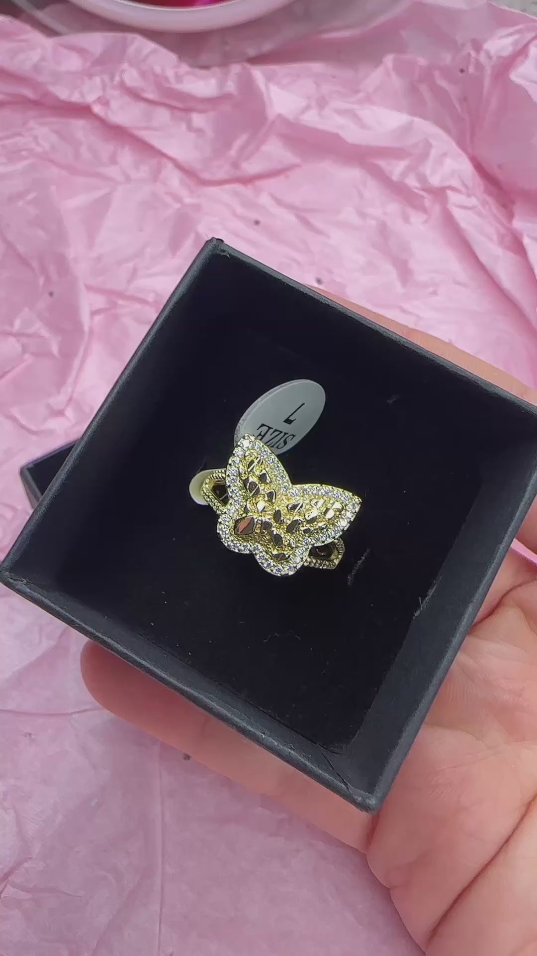 DIAMOND CUT BUTTERFLY NUGGET RING 🦋 ✨